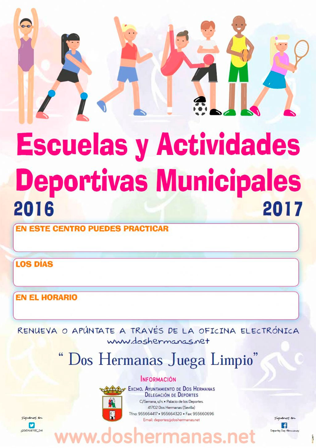 Escuelas y Actividades Deportivas Municipales 2016 - 2017