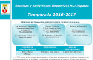 Renovación Escuelas y Actividades Deportivas Municipales - Temporada 2016-2017