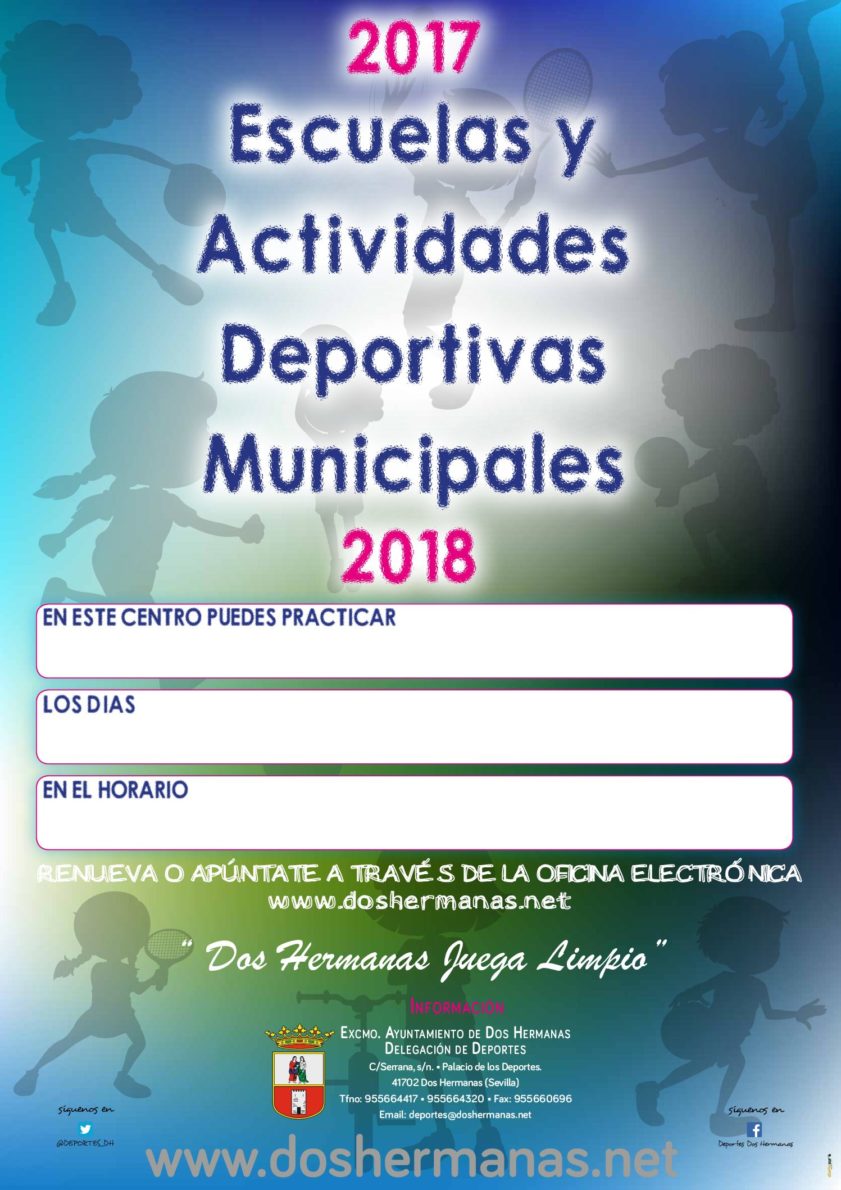 Escuelas y Actividades Deportivas Municipales 2017 - 2018
