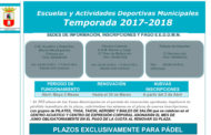Renovación Escuelas y Actividades Deportivas Municipales - Temporada 2017-2018
