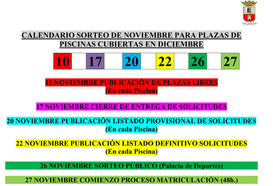 Nuevo sistema de acceso a plazas de natación en las piscinas cubiertas