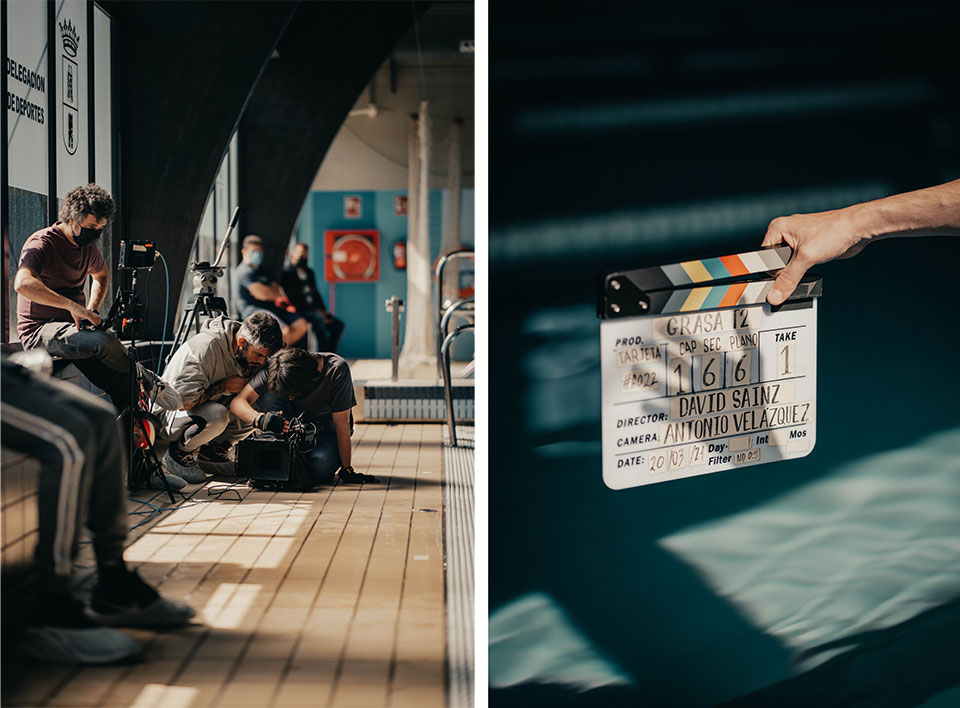 Rodaje de serie televisiva en el Centro Municipal Acuático y Deportivo