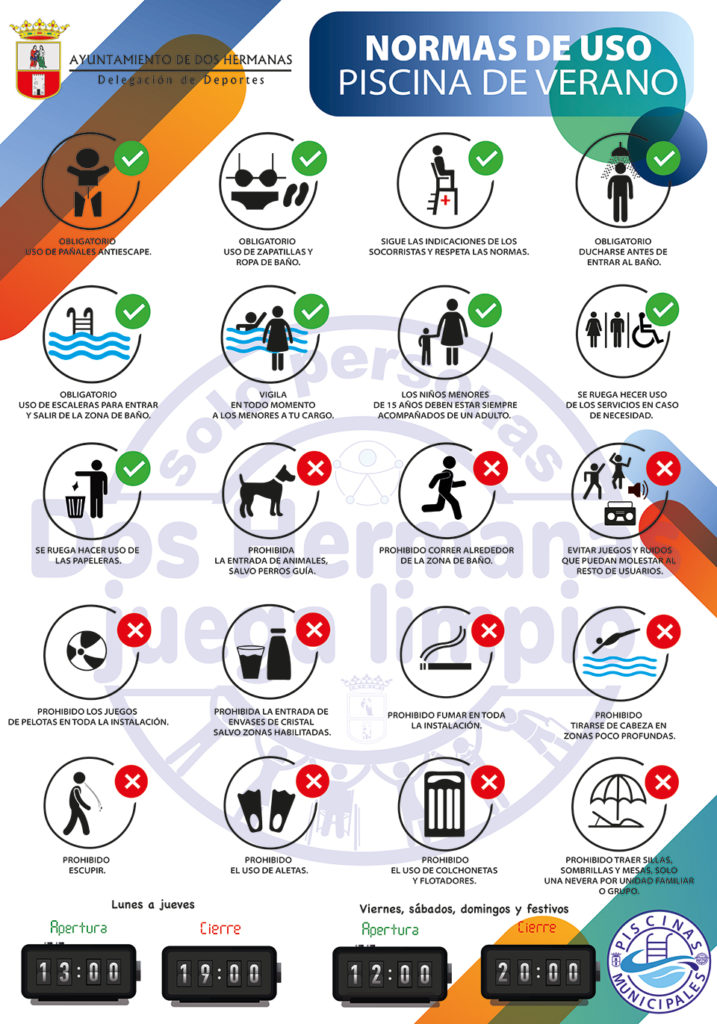 Información y apertura de piscinas municipales de verano de uso recreativo temporada 2021