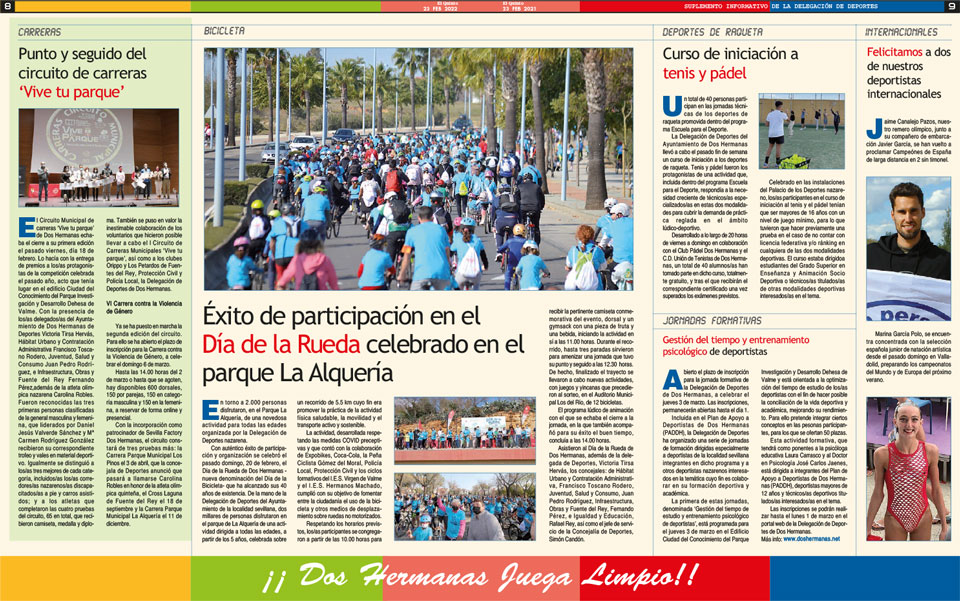 Suplemento Informativo Delegación de Deportes 23-febrero-2022