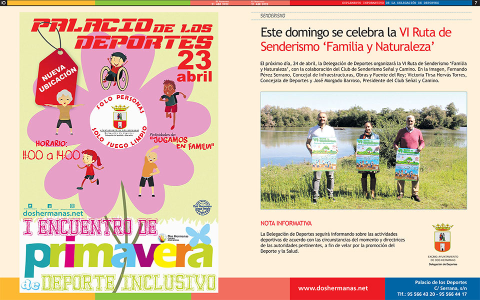 Suplemento Informativo Delegación de Deportes 21-abril-2022
