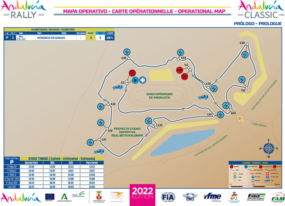 Plano Prólogo Andalucía Rally 2022