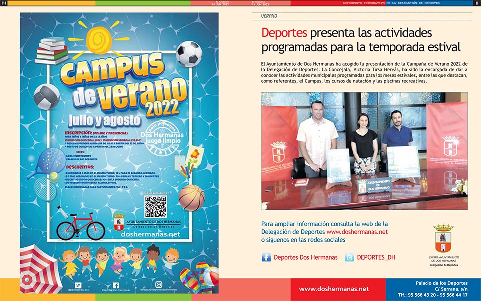 Suplemento Informativo Delegación de Deportes 16-junio-2022