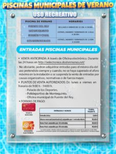 Piscinas Municipales de Verano 2022
