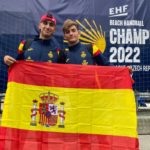 Alberto Periñán y Alfonso Rodríguez Lario, subcampeones de Europa de balonmano playa