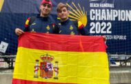 Alberto Periñán y Alfonso Rodríguez Lario, subcampeones de Europa de balonmano playa