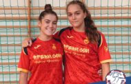 Marta Regordán y Belén Rodríguez, en el Campeonato de Europa de balonmano