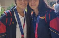 Aroa Sánchez Arechavaleta y Reyes Díaz Díaz medalla de bronce con la selección española de Waterpolo