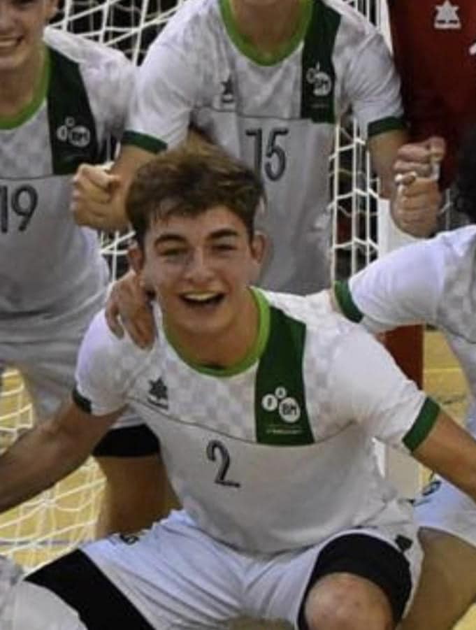 Alfonso Rodríguez Lario, subcampeón de España con la selección andaluza juvenil masculina de balonmano