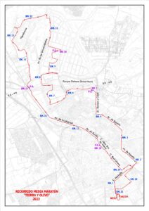 Recorrido Media Maratón "Tierra y Olivo" 2023