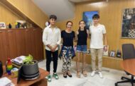 Recepción en la Delegación de Deportes a Carla Cabezas, Daniel Muñoz y Carlos Dorado