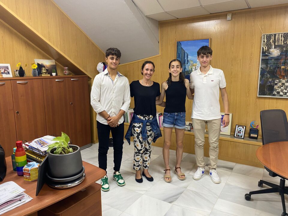 Recepción en la Delegación de Deportes a Carla Cabezas, Daniel Muñoz y Carlos Dorado