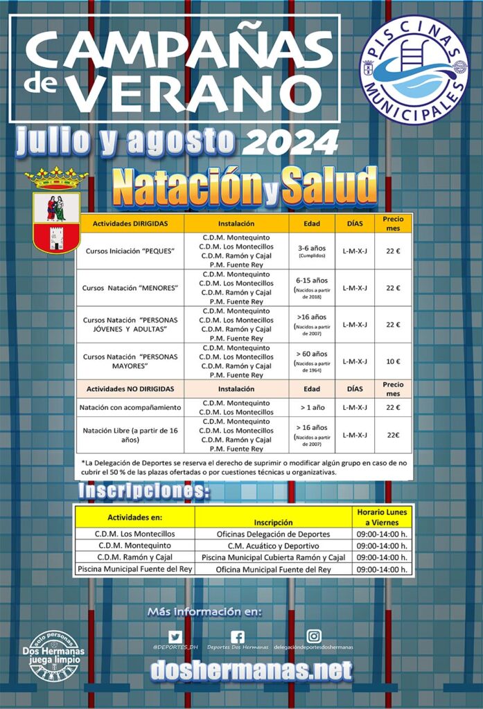 Cursos de Natación Verano 2024