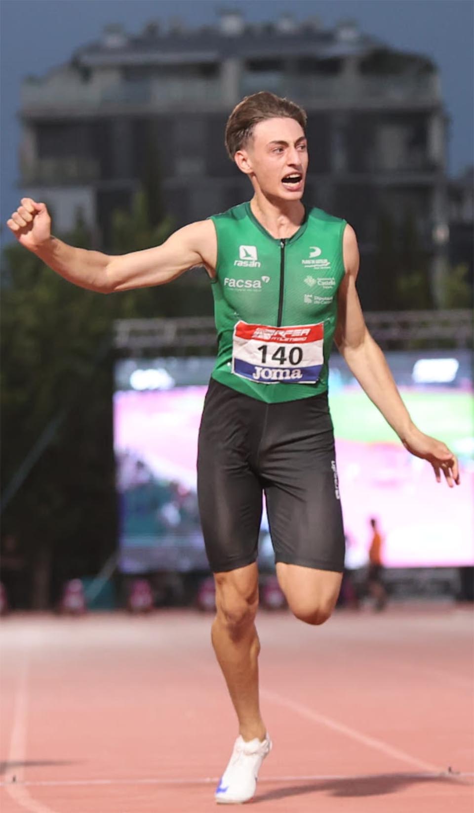 Carlos Dorado, campeón de España Sub-20 en 100 metros lisos