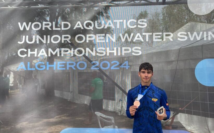 Cristóbal Vargas logra bronce en el relevo mixto del Mundial Júnior de Aguas Abiertas