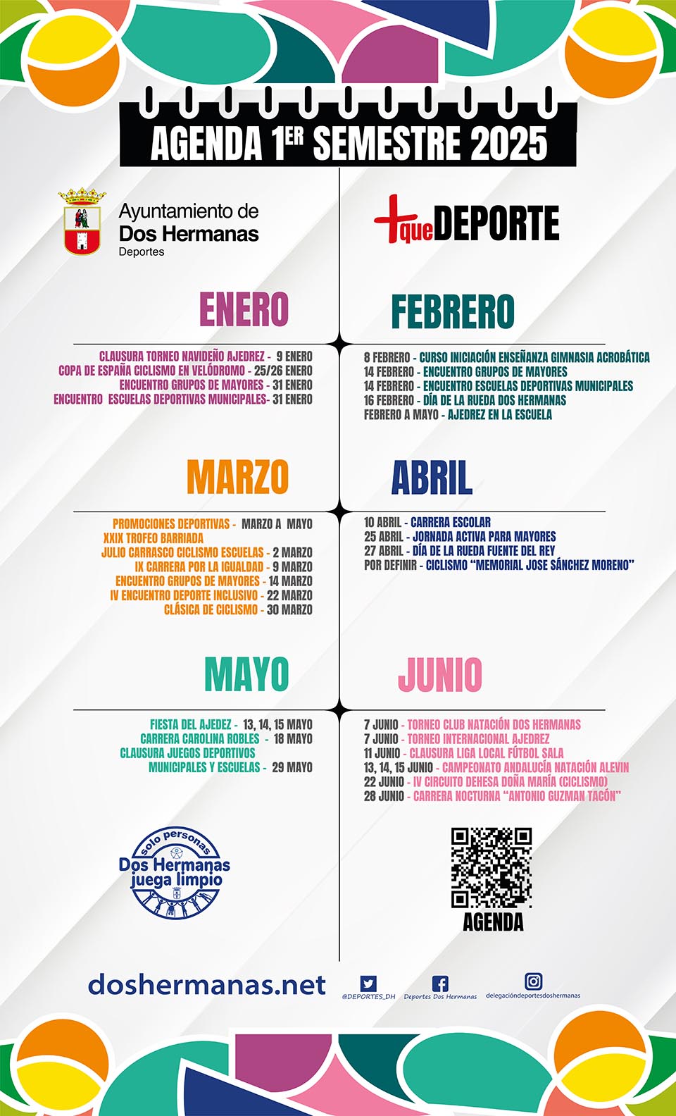 Más de 10.000 personas participarán en los 32 eventos programados por la Delegación de Deportes en el primer semestre de 2025