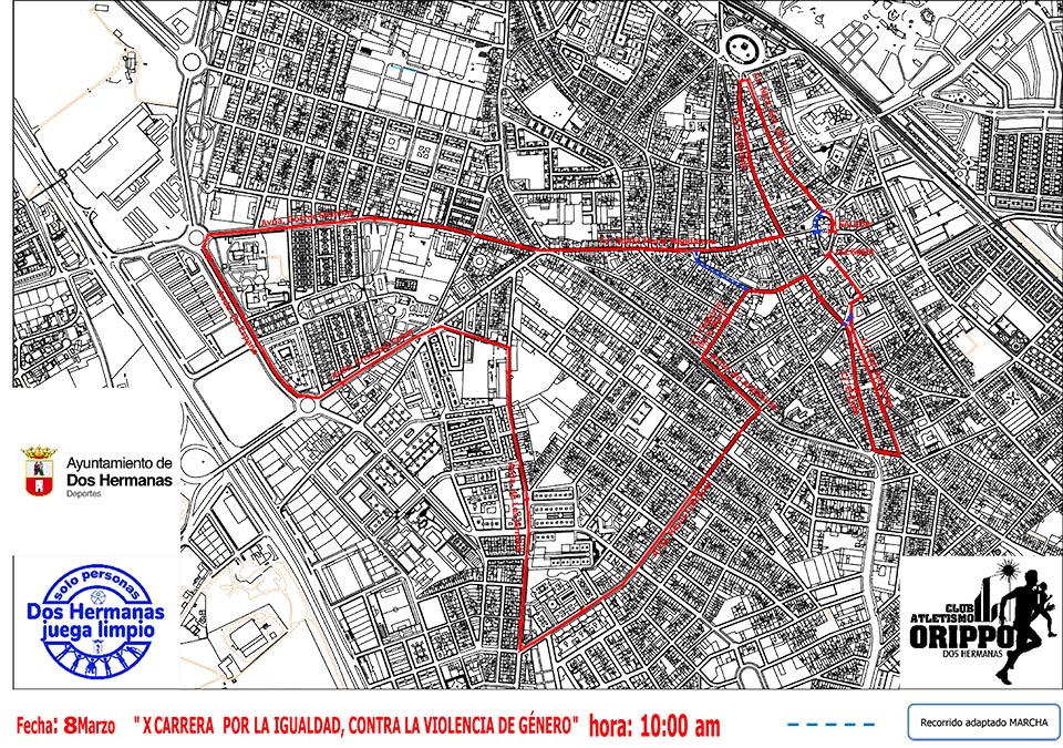 Recorrido: X Carrera por la Igualdad, contra la violencia de género