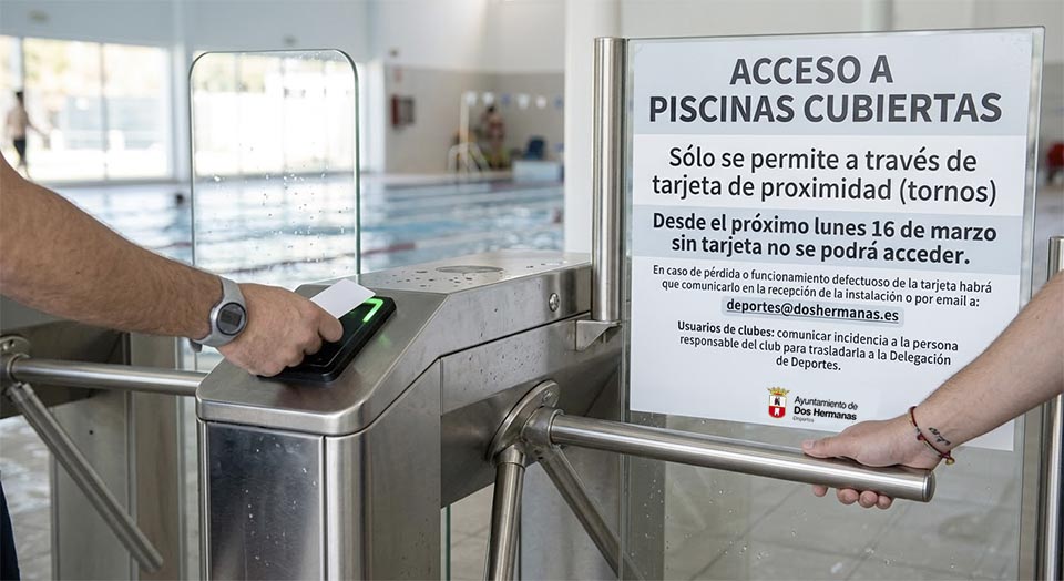 Acceso Piscinas Cubiertas