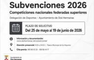 Abierto el plazo para la solicitud de subvenciones de la Convocatoria 2026 por participación en competiciones nacionales federadas superiores de la Delegación de Deportes del Excmo. Ayuntamiento de Dos Hermanas