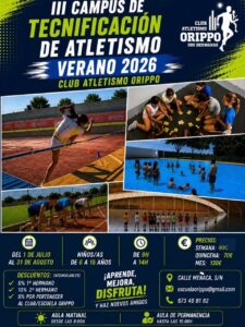 Campus de Tecnificación Deportiva 2026 - Atletismo
